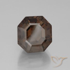 Quarzo fumé ombra marrone naturale da 9.97 ct, Ottagonale / Taglio smeraldo, VVS-VS