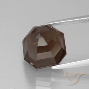 Quarzo fumé ombra marrone naturale da 9.02 ct, Ottagonale / Taglio smeraldo, VS