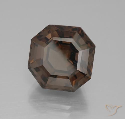 Quarzo fumé ombra marrone naturale da 10.20 ct, Ottagonale / Taglio smeraldo, VVS-VS