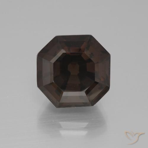 8.77ct Naturale Marrone scuro Quarzo fumè, Taglio smeraldo, VVS-VS