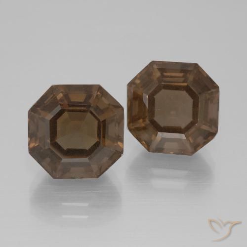 11.29ctw Naturale Marrone scuro Quarzo fumè, Taglio smeraldo, VS