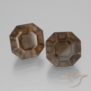 Gemme di Quarzo fumé Marrone scuro naturale da 11.29 ct, Ottagonale / Taglio smeraldo, VS