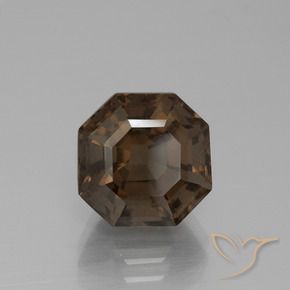 Quarzo fumé Marrone cioccolato naturale da 5.40 ct, Taglio smeraldo, VS