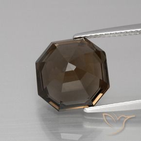 Quarzo fumé Marrone cioccolato naturale da 6.28 ct, Ottagonale / Taglio smeraldo, VVS-VS
