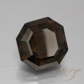 Quarzo fumé Marrone cioccolato naturale da 8.14 ct, Ottagonale / Taglio smeraldo, VVS-VS