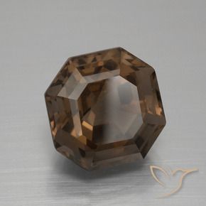 Quarzo fumé Marrone medio naturale da 7.95 ct, Ottagonale / Taglio smeraldo, VVS-VS