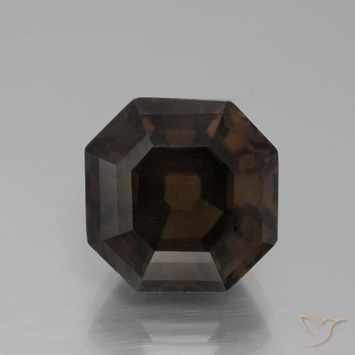 7.47ct Naturale Marrone medio Quarzo fumè, Taglio smeraldo, VVS-VS