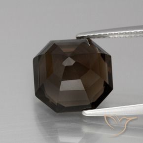 Quarzo fumé Marrone medio naturale da 7.47 ct, Ottagonale / Taglio smeraldo, VVS-VS
