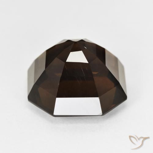 Quarzo fumé Marrone scuro naturale da 7.34 ct, Ottagonale / Taglio smeraldo, VVS