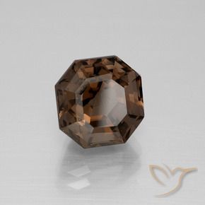 Quarzo fumé Marrone medio naturale da 4.60 ct, Ottagonale / Taglio smeraldo, VVS