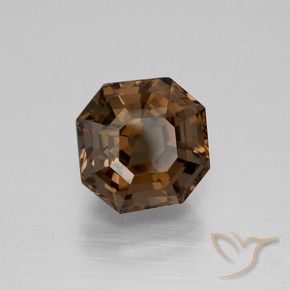 Quarzo fumé Hickory Brown naturale da 4.48 ct, Ottagonale / Taglio smeraldo, VVS-VS