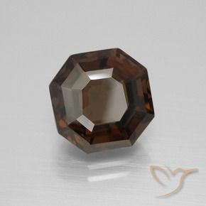 Quarzo fumé ombra marrone naturale da 4.79 ct, Ottagonale / Taglio smeraldo, VVS-VS