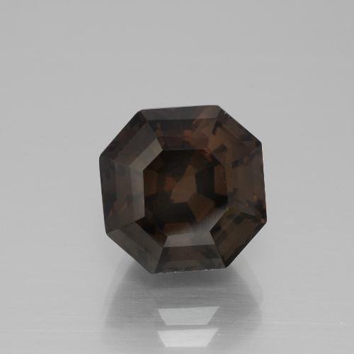 Quarzo fumé Marrone scuro naturale da 5.71 ct, Taglio smeraldo, VVS-VS