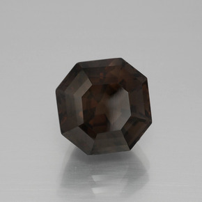 Quarzo fumé Marrone scuro naturale da 5.71 ct, Taglio smeraldo, VVS-VS