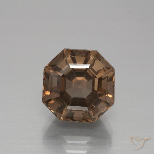 5.40ct Naturale Marrone medio Quarzo fumè, Taglio smeraldo, VS