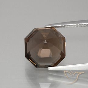 Quarzo fumé Marrone medio naturale da 5.40 ct, Ottagonale / Taglio smeraldo, VS