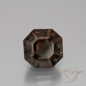 Quarzo fumé Marrone scuro naturale da 5.43 ct, Ottagonale / Taglio smeraldo, VVS