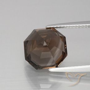 Quarzo fumé Marrone medio naturale da 5.58 ct, Ottagonale / Taglio smeraldo, VVS-VS