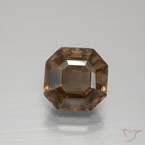 3.71ct Naturale Marrone medio Quarzo fumè, Taglio smeraldo, VS
