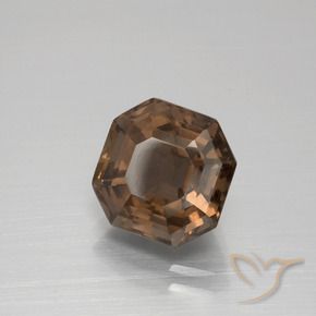 Quarzo fumé Marrone medio naturale da 3.71 ct, Ottagonale / Taglio smeraldo, VS