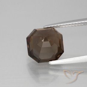 Quarzo fumé Marrone medio naturale da 3.71 ct, Ottagonale / Taglio smeraldo, VS