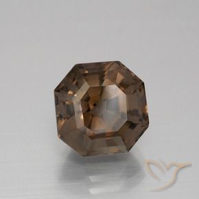 Quarzo fumé Marrone cioccolato naturale da 5.11 ct, Ottagonale / Taglio smeraldo, VS