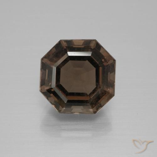 6.56ct Naturale Blu scuro Quarzo fumè, Taglio smeraldo, VS