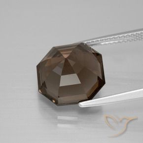 Quarzo fumé Blu scuro naturale da 6.56 ct, Ottagonale / Taglio smeraldo, VS