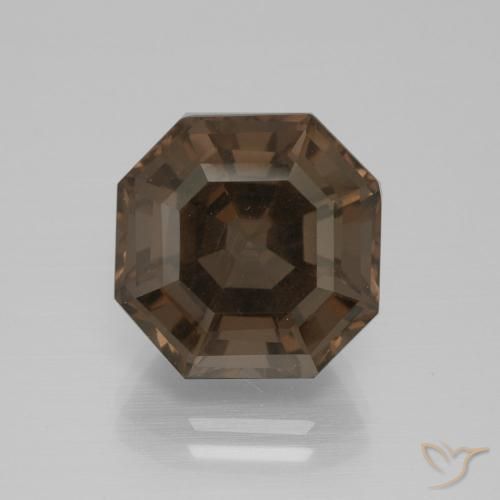 9.69ct Naturale ombra marrone Quarzo fumè, Taglio smeraldo, VS