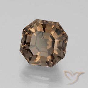 Quarzo fumé Hickory Brown naturale da 5.58 ct, Ottagonale / Taglio smeraldo, VVS-VS