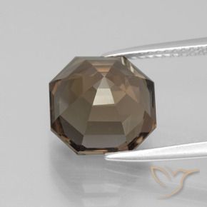 Quarzo fumé Hickory Brown naturale da 5.58 ct, Ottagonale / Taglio smeraldo, VVS-VS