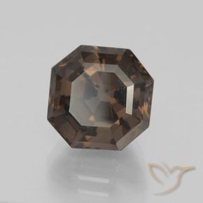 Quarzo fumé Hickory Brown naturale da 5.77 ct, Ottagonale / Taglio smeraldo, VVS-VS