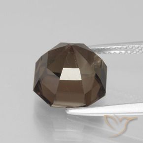 Quarzo fumé Hickory Brown naturale da 5.77 ct, Ottagonale / Taglio smeraldo, VVS-VS