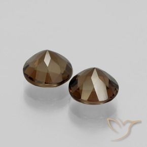 Gemme di Quarzo fumé Marrone cioccolato naturale da 3.79 ct, Rotondo, VS