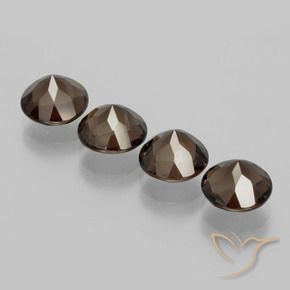 Gemme di Quarzo fumé Marrone medio naturale da 7.21 ct, Rotondo, VS