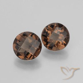 Gemme di Quarzo fumé Hickory Brown naturale da 3.24 ct, Rotondo, VS