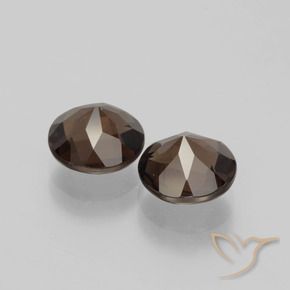 Gemme di Quarzo fumé Hickory Brown naturale da 3.24 ct, Rotondo, VS