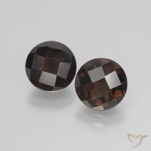 3.38ctw Naturale Marrone Cannella Intenso Quarzo fumè, Rotondo, VS