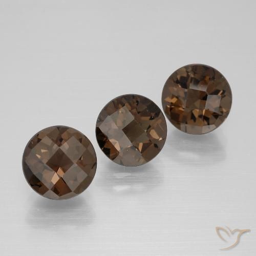 5.46ctw Naturale Marrone medio Quarzo fumè, Rotondo, VVS-VS