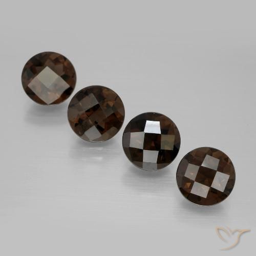 6.66ctw Naturale Marrone cioccolato fondente Deep Quarzo fumè, Rotondo, VS