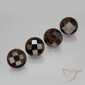 Gemme di Quarzo fumé Marrone cioccolato fondente Deep naturale da 6.66 ct, Rotondo, VS