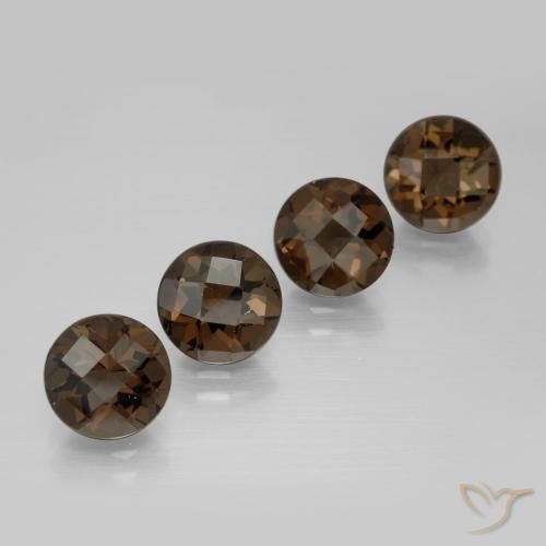 6.78ctw Naturale Hickory Brown Quarzo fumè, Rotondo, VVS-VS