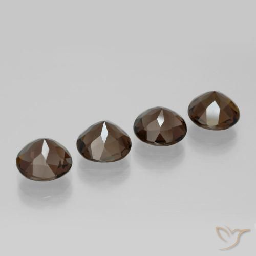 Gemme di Quarzo fumé Hickory Brown naturale da 6.78 ct, Rotondo, VVS-VS