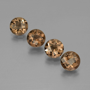 Quarzo fumé naturale marrone da 6,25 ct, taglio rotondo, VVS-VS