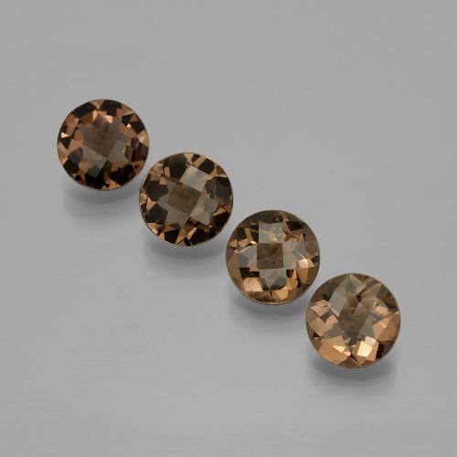 Quarzo fumé naturale marrone da 6,10 ct, taglio rotondo, VVS-VS