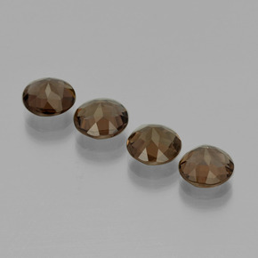 Quarzo fumé naturale marrone da 6,10 ct, taglio rotondo, VVS-VS