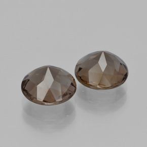 Quarzo fumé naturale marrone da 3,46 ct, taglio rotondo, VS