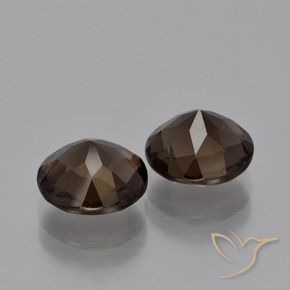 Gemme di Quarzo fumé Hickory Brown naturale da 3.33 ct, Rotondo, VS