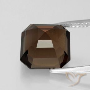 Quarzo fumé Marrone medio naturale da 5.60 ct, Ottagonale / Taglio smeraldo, VVS-VS