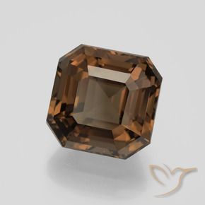 Quarzo fumé Marrone medio naturale da 8.46 ct, Taglio smeraldo, VVS